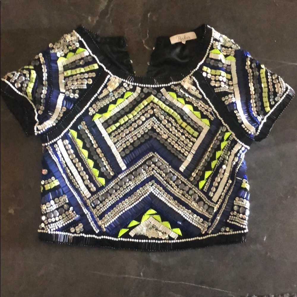 Parker beaded crop top